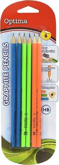 Ołówek z gumką HB blister 6szt