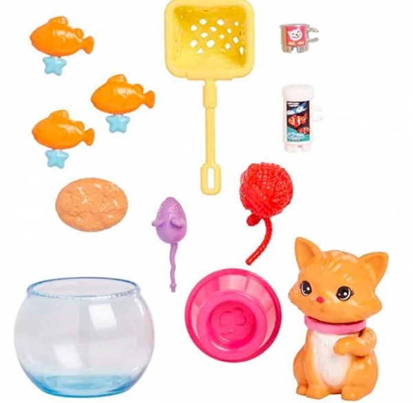 Mini kotek  i akcesoria Barbie (HKD81/HKD83)