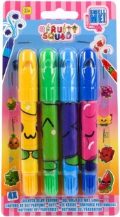 Fruitysquad. Pachnące żelowe kredki 4 szt. (FS60373)