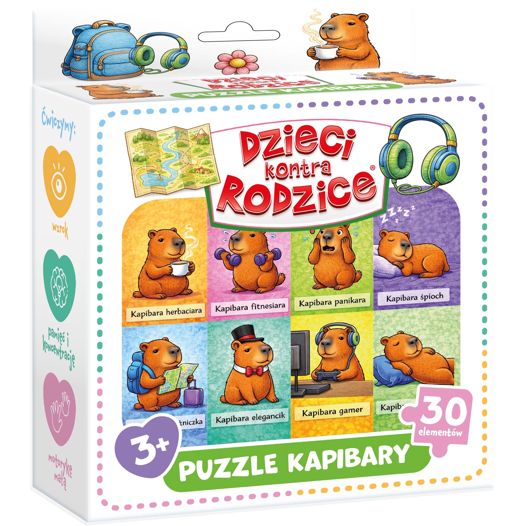 Dzieci kontra Rodzice. Puzzle Kapibary