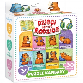 Dzieci kontra Rodzice. Puzzle Kapibary