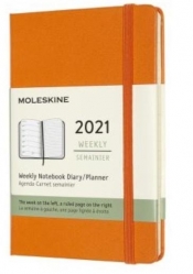Kalendarz 2021 tygodniowy 12MP tw. cadamium oragne