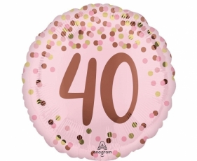 Balon foliowy Pretty pink 40th Birthday 46cm