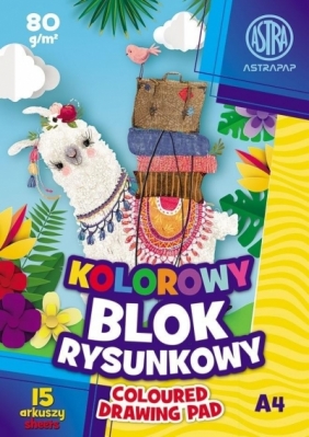 Blok kolorowy barwiony A4/15K 80g, 10szt