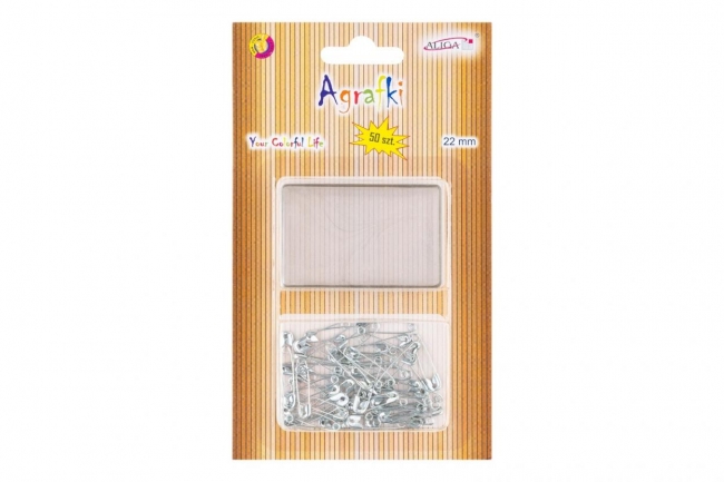 Agrafki srebrne 22mm 50szt