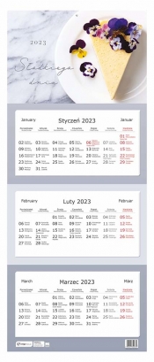 Kalendarz trójdzielny 2023 - smacznego (82,5 x 34 cm)