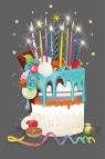  Karnet Urodziny - Sofisticated Cake