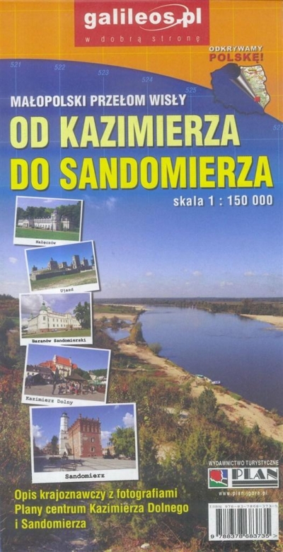 Małopolski Przełom Wisły od Kazimierza do Sandomierza, 1:150 000