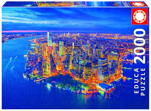 Puzzle Nowy York, Manhattan widok z lotu ptaka 2000 (16773)