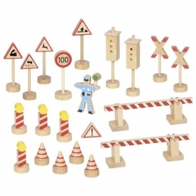 Zestaw znaków drogowych Policjant Ole