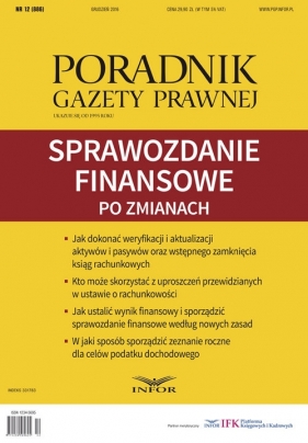 Sprawozdanie finansowe po zmianach