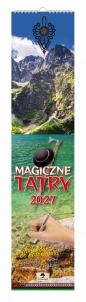 Kalendarz 2027 paskowy wąski - magiczne Tatry