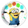 Talerzyki papierowe Minions Balloons Party 23cm,8szt