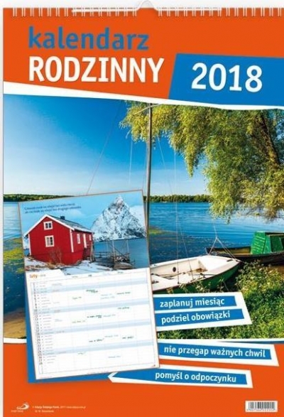 Kalendarz 2018 Ścienne - Kalendarz rodzinny