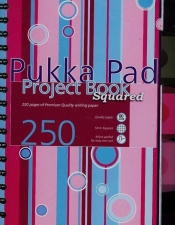 Kołozeszyt A5 Pukka Pad Stripe w kratkę 250 stron różowy