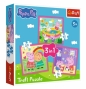 Puzzle 3w1 Peppa i przyjaciele