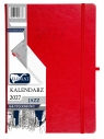 Kalendarz A4 tygodniowy Jazz - czerwony