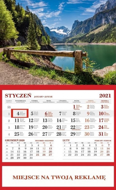 Kalendarz ścienny 2021 - Alpy