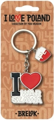 Brelok I love Poland Warszawa