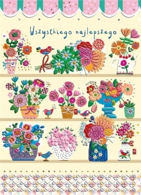 Karnet B6 Imieniny - Witryna kwiaciarni