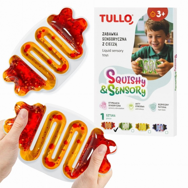 Gniotek sensoryczny z cieczą squishy pomarańczowy