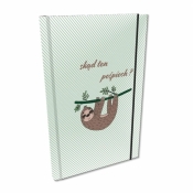 Notes A5/192 kratka z gumką Soft Touch Leniwiec