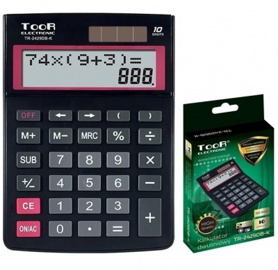 Kalkulator dwuliniowy 10-pozyc. TR-2429DB-K