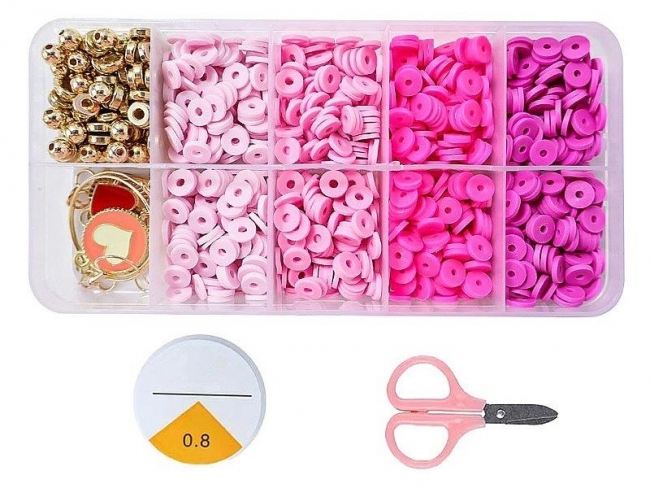 Koraliki DIY odcienie różu