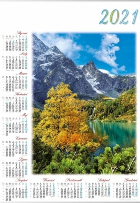 Kalendarz 2021 Jednoplanszowy Morskie Oko