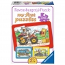  Moje pierwsze puzzle: Traktor, koparka i ciężarówka (6573)Wiek: 2,5+