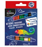 Kredki woskowe Jumbo dwustronne, 8 kolorów (KWDJ8KA)