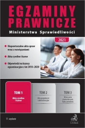 Egzaminy Prawnicze Ministerstwa Sprawiedliwości 2021 Tom 1