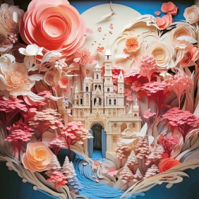 Heye, Puzzle 1000: Paper-Like - Zamek z papieru (30073) - Victor Gavriloski