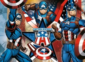 Ravensburger, Puzzle XXL 100: Marvel Kapitan Ameryka (12001073)