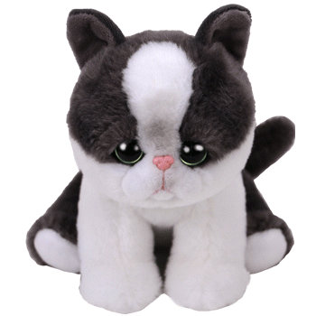Maskotka Beanie Babies czarno-biały kotek Yang, 15 cm (42273)