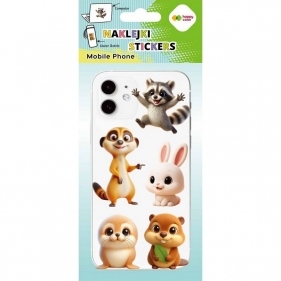 Naklejki Mobile Phone - Cute Animals, 90x205 mm