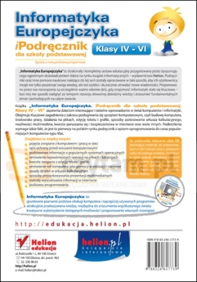 Informatyka Europejczyka 4-6 iPodręcznik z płytą CD - Danuta Kiałka, Katarzyna Kiałka