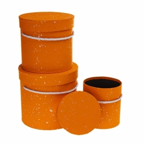 Pudełko Flower Box 3szt pomarańczowy ROZETTE