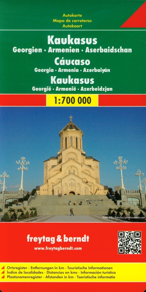 Kaukaz mapa drogowa 1:700 000