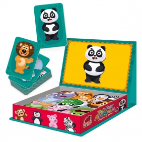 Gra magnetyczna - Zabawne zwierzeta w zoo, 41 el.