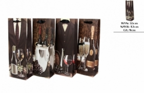 Torebka lux pop up na butelkę wz.alkohol 12 szt