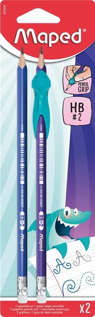 Ołówek z gumką Kidy Learn HB 2szt MAPED