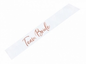 Opaska Partydeco Szarfa Team Bride biała 75cm (SWP7-008)