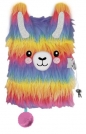 Pamiętnik z kłódką 3D A5, 96k - włochacz Rainbow Alpaca