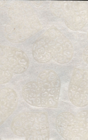 Papiery ozdobne Love serca - białe velvetowe 20x29 cm 10 arkuszy