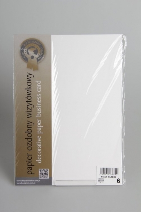 Papier wizytówkowy A4 20 arkuszy 240g/m2 - Biały gładki