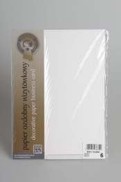 Papier wizytówkowy A4 20 arkuszy 240g/m2 - Biały gładki