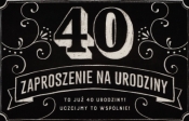 Zaproszenia 40 Urodziny C6 ZM OP-10 szt MIX