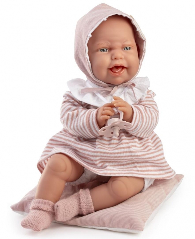 <img src='https://webimage.pl/pics/741/0/d8435083670741.jpg' style='height:440px' /> Lalka hiszpańska Clara gaworząca z poduszką 34cm