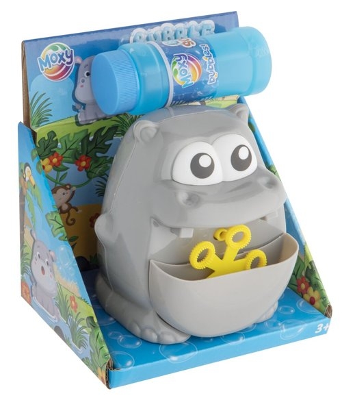 Maszyna do baniek mydlanych Hippi, zawierająca roztwór 50 ml, 3 rodz.